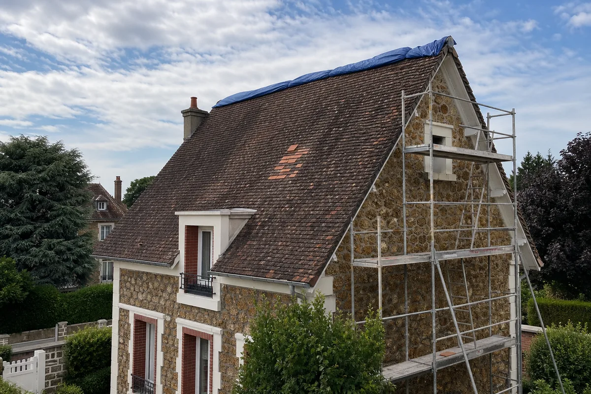 Réparation de toiture dans les Yvelines : tuile et ardoise