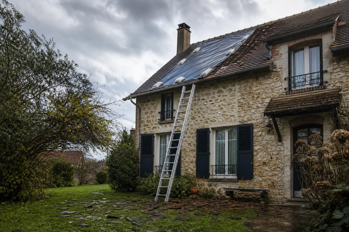 Urgence toiture 24h : bâchage et intervention en Yvelines